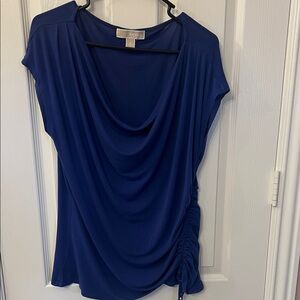Michael Kors Royal Blue Draped Blouse